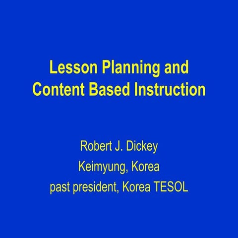 Lesson plans CBI
