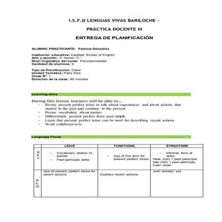 Lessons- Secondary Level