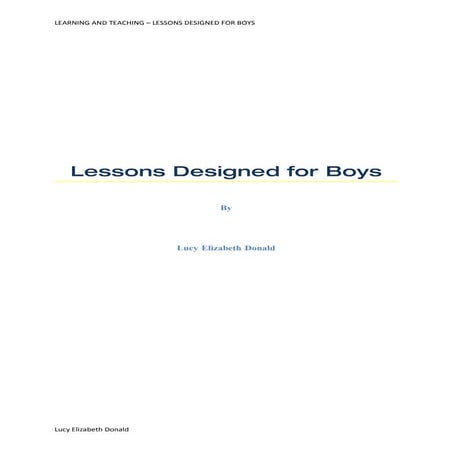 Lessons Designed For Boys
