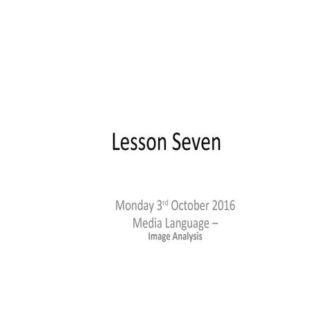 Lesson seven