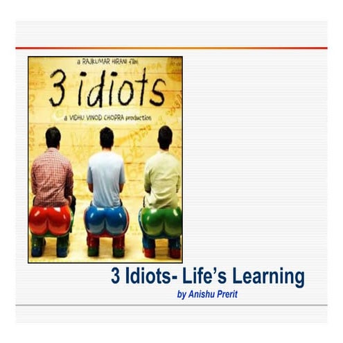 Lessons From 3 Idiot Movie
