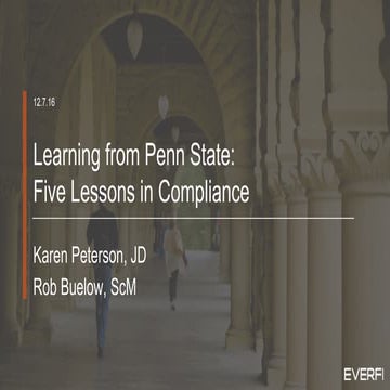 Learning from Penn State: Five Lessons in Compliance 