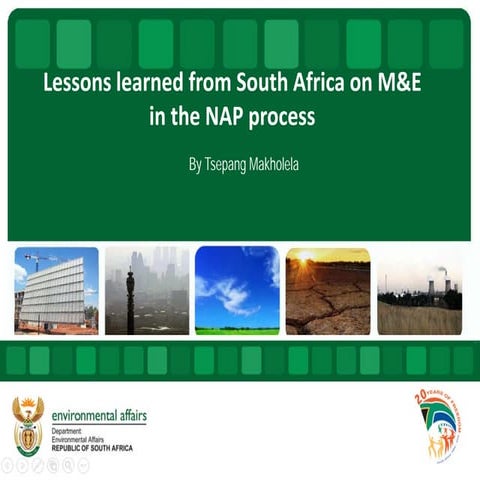 Lessons learned from South Africa on M&E in the NAP process