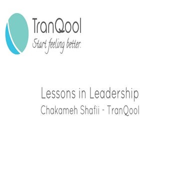 Lessons in Startup Leadership - Entrepreneurship 101