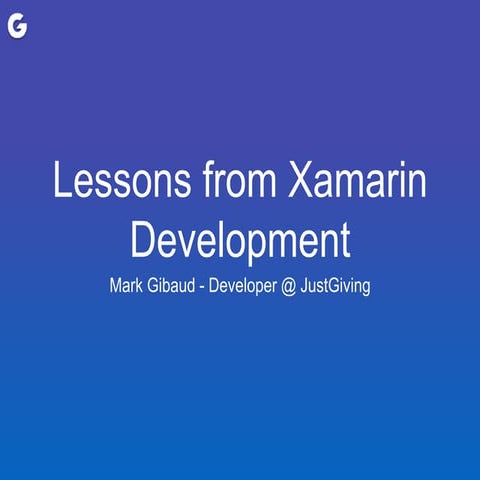 JustSharing: Lessons in Xamarin development 