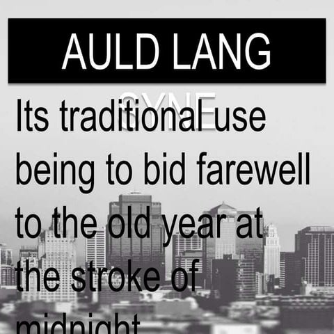 ELEMENTS OF POETRY (AULD LANG SYNE) GRADE 9