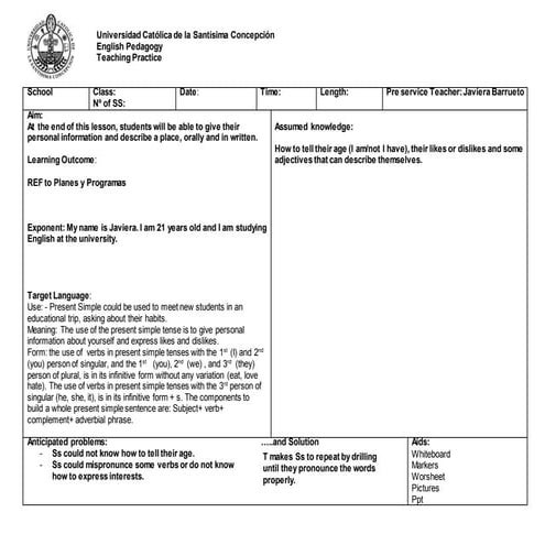 Lesson plan format_ppp_iii clothing | DOCX