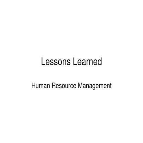 Lessons learned   hr - s6