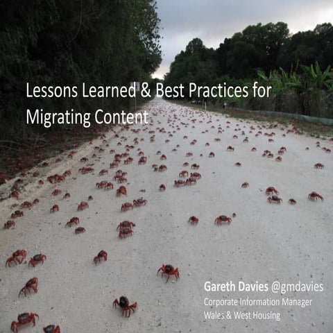Lessons learned from & best practices for migrating to SharePoint