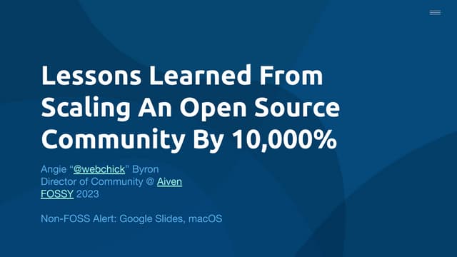 Lessons Learned From Scaling An Open Source Community By 10 000 Ppt Lessons Learned From Scaling An Open Source Community By 10 000 Ppt
