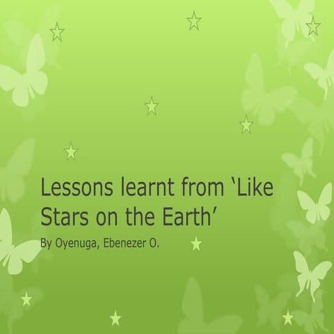 Lessons learnt from the movie: ‘Like Stars on the Earth'