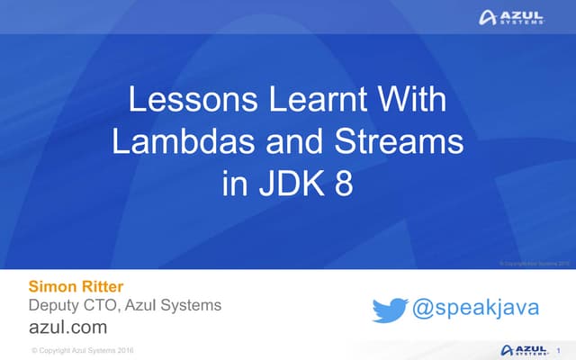 Lessons Learnt With Lambdas and Streams in JDK 8