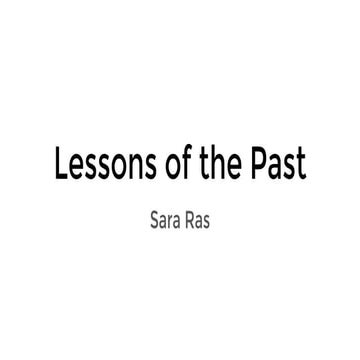 Lessons of the past