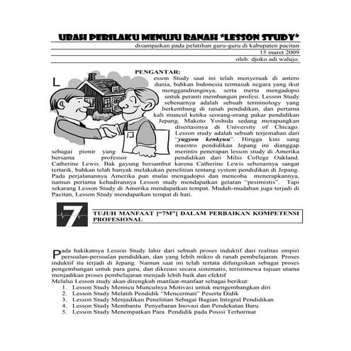 LESSON STUDY - DJOKO AW