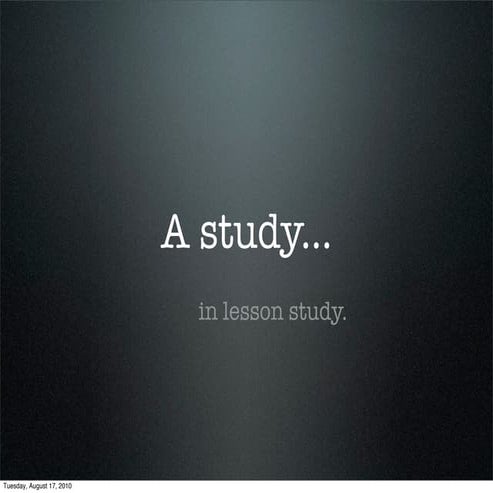 What is Lesson Study?