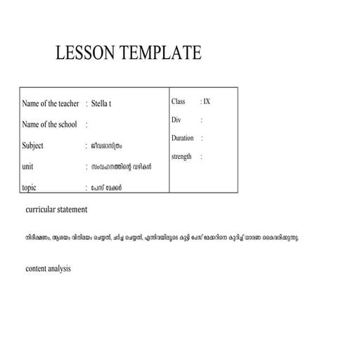 Lesson template | PPT