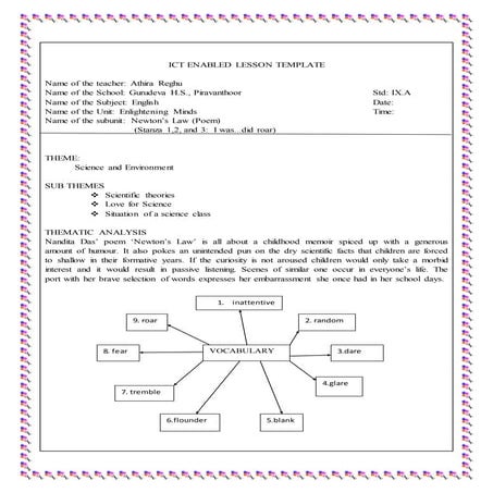 Lesson template newton 2