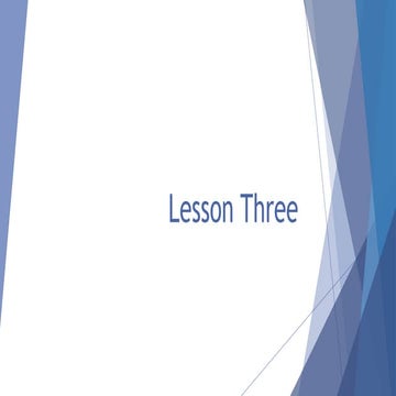 Lesson three | PPT