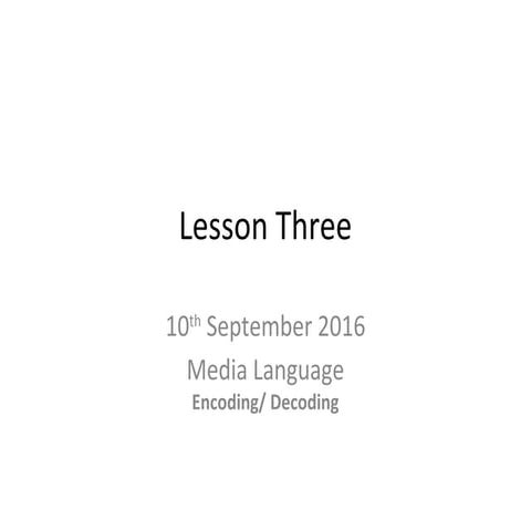Lesson three