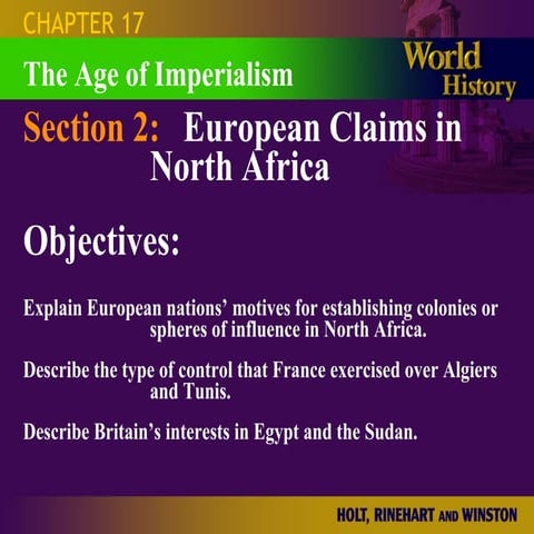 Lesson Two - Imperialism in North Africa
