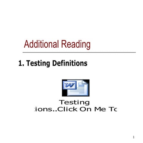 Lesson 9...Additional Reading