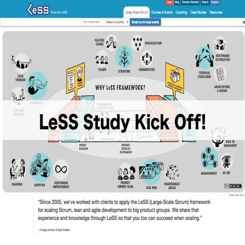 LeSS Study LeSS Framework Overview