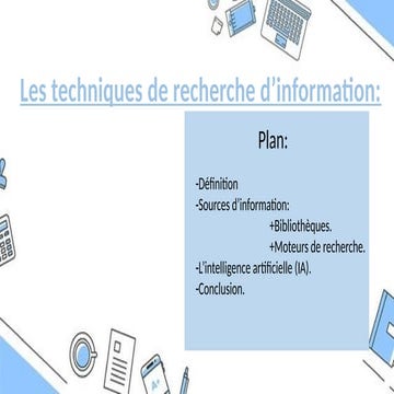 Techniques de Recherche d’Information et Intelligence Artificielle en ...