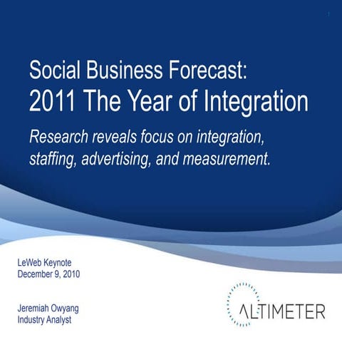 Les tendances du social media en 2011