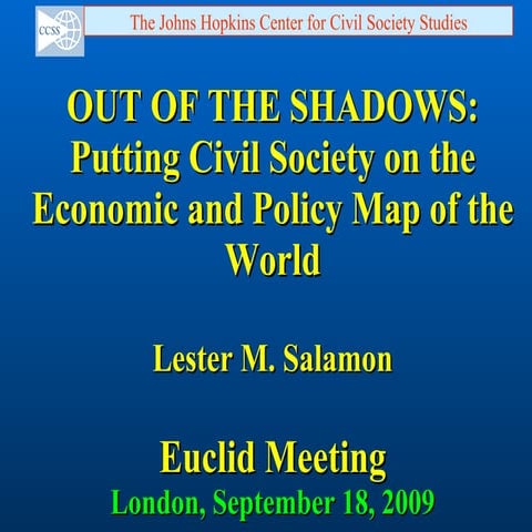 Putting civil society on the economic and policy map of the world