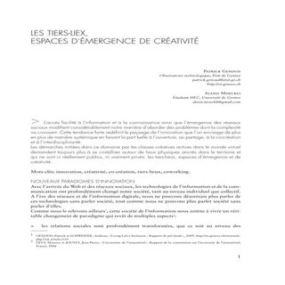 Les tiers lieux, espaces d'émergenc...