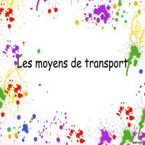 Les moyens de transport