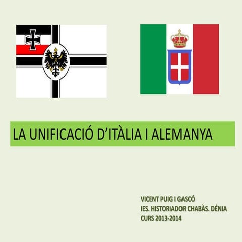 Les unificacions d'Alemanya i Itàlia 