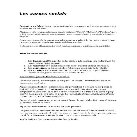 Xarxes socials | PDF