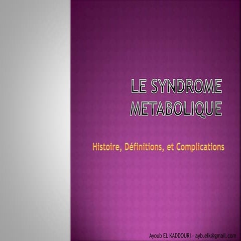Le syndrome metabolique