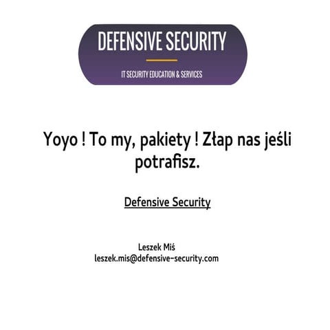 PLNOG16: Yoyo ! To my, pakiety ! Złap nas jeśli potrafisz, Leszek Miś