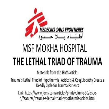 Trauma lethal triad