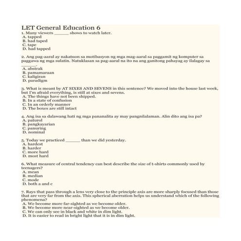 Let general education 6