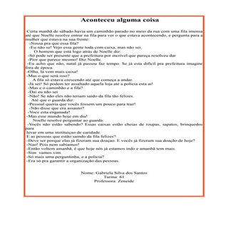 Aconteceu alguma coisa