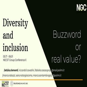  Diversity and inclusion: buzzword or real value? - talk version