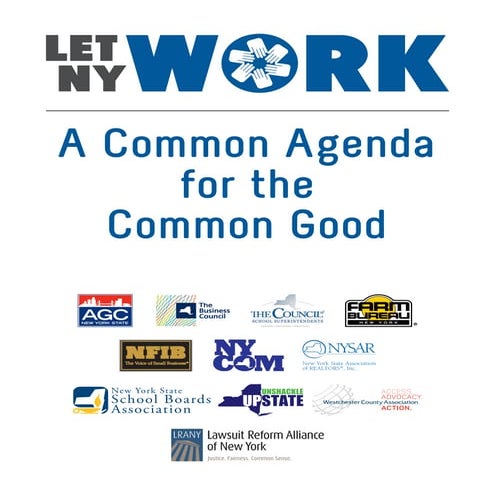 Let NY Work: A Common Agenda for the Common Good