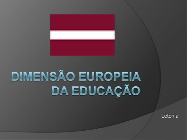 Dimensão da Educação na Europa - Le...