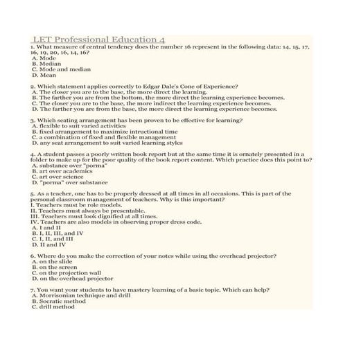 Let professional education 4