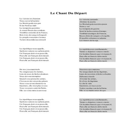 Le Chant Du Départ PDF