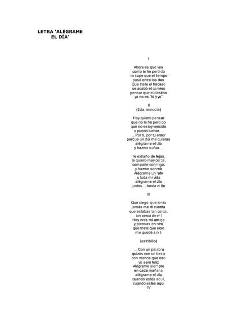 Letras de canciones | PDF