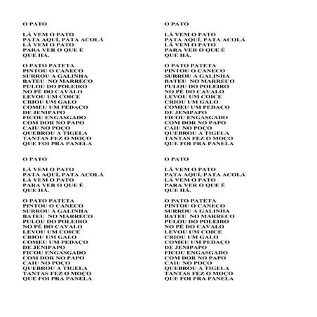 Letra de música   o pato