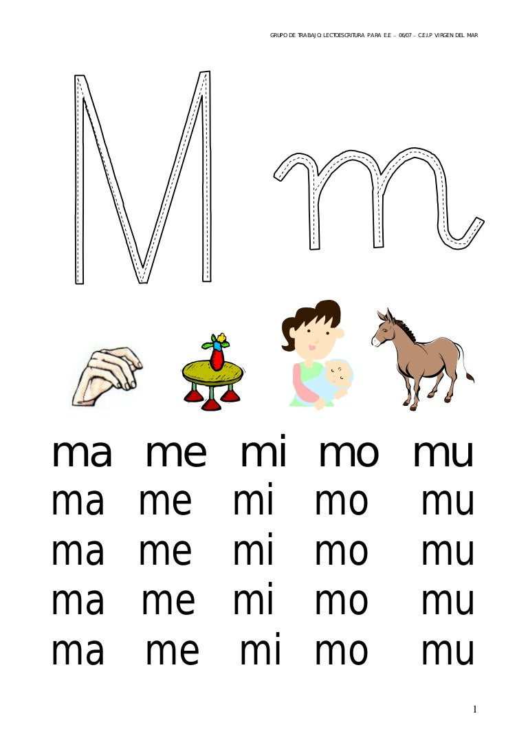 Letra m ma-me -mi-mo-mu-