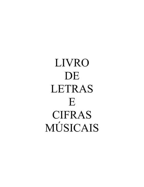 Letras cifras musicais