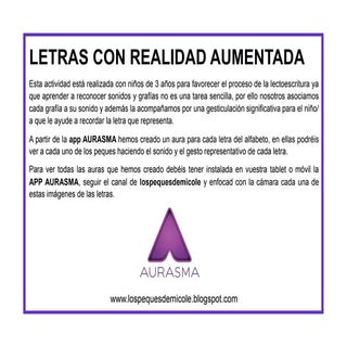 Letras con realidad aumentada