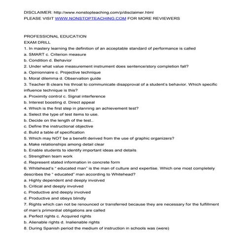 Let reviewer professional education