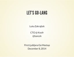 Introduction to Go programming language | PPT